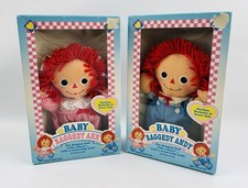 Vintage 1996 Hasbro Baby Raggedy Ann Andy Dolls New In Box Johnny Gruelle Set