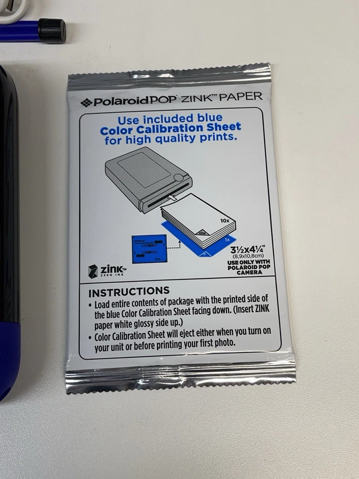 Polaroid POP Instant Print Digital Camera Purple w/ Charger And Extra Film Works - Image 3 of 4