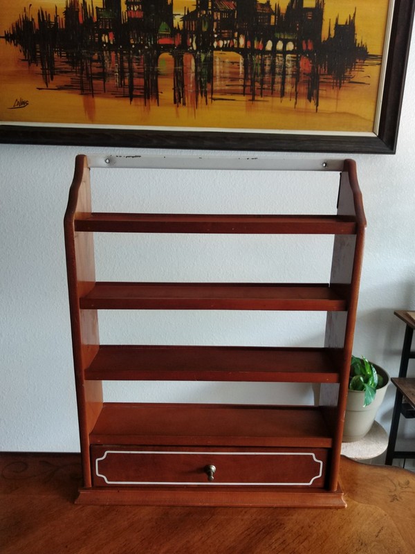 DAMAGED Lenox Spice Village Wooden Rack Shelf Vintage Rack Only- As Is Incomplet