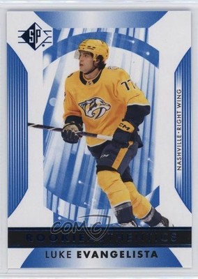 2023-24 SP Retail Rookie Authentics Blue Luke Evangelista #112 Rookie RC 1e52