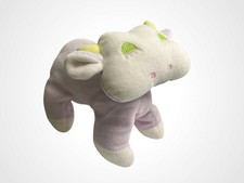 Vtg EDEN Lavender Purple Cow Plush Lovey Rattle Stuffed Animal Baby Nostalgia 06