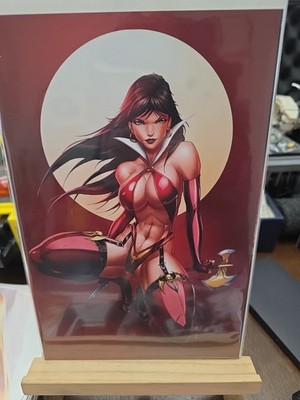 Vampirella vs. The Superpowers #1 Red Virgin Jamie Tyndall Signed With COA