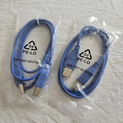 3ft USB 3.0 Cable Type-A and Type-B Male Connectors Cord Blue, Two 1-Packs