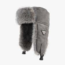 Chapeau Trappeur Homme Similicuir Doublé Fourrure Oreillettes Hiver