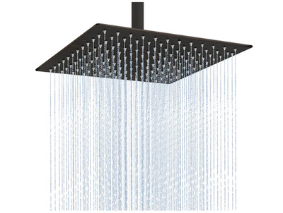 Cabezal de ducha tipo lluvia, acero inoxidable, gran tamaño, alta presión, efect