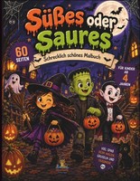 Halloween Malbuch FüR Kinder Ab 4 Jahren, Schrecklich Bunt, Gruselspaß