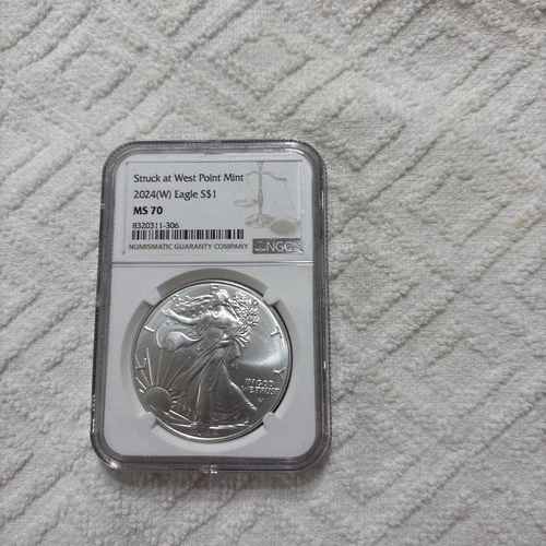 2024 (W) American Silver Eagle NGC MS 70 Struck at West Point Mint