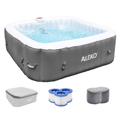 ALEKO Inflatable Improved Version 6 Prs Hot Tub 250 Gallon Up to 130 Bubble Jets