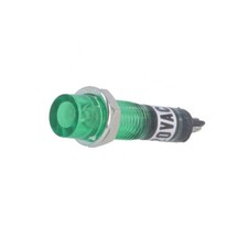 5X NI-2FGN Kontrollleuchte: mit Neonleuchte FLUO konkav gr&uuml;n 230VAC IP20 NINIGI