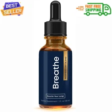 BREATHE 8-IN-1 Mullein Drops For Lungs Detox & Lung Cleanse | Peppermint...