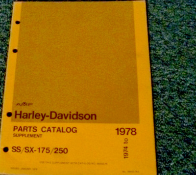 1976 AMF Harley Davidson SX-175 Motorcycle Parts Catalog