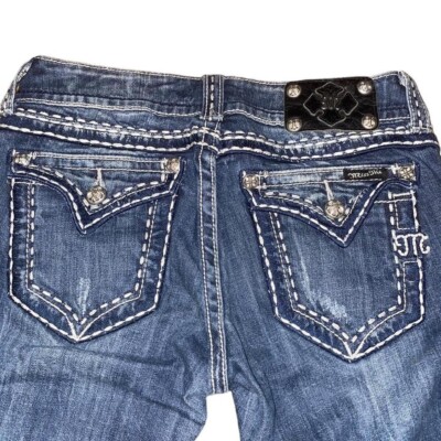 Miss Me Jeans Bootcut Size 29 Miss Me Logo Back Flap Pockets
