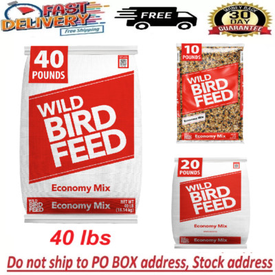 Economy Mix Wild Bird Feed, Value Bird Seed Blend, Dry, 10 20 40 lb. Bag