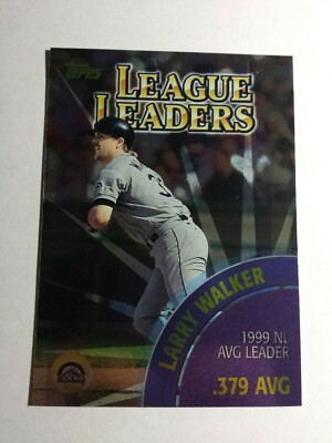 LARRY WALKER & NOMAR GARCIAPARRA 2000 TOPPS BASEBALL CARD # 461 D2183