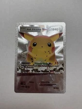 Ash  Pikachu VMax Silver Foil Fan Art Card Thunder Body NM/M