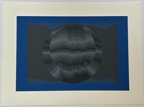 Sewell Sillman original screenprint Orb #1 1970  publisher's print NOS Albers