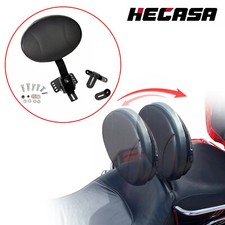 Plug-In Driver Rider Backrest Pad For Harley Touring Road Street Glide 1997-2024