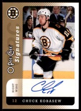 2007-08 O-PEE-CHEE SIGNATURES CHUCK KOBASEW AUTO BOSTON BRUINS #S-CK