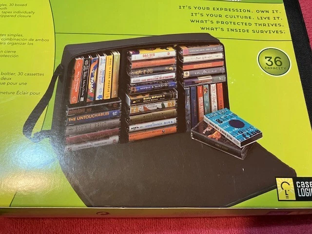 New Case Logic CLS36 Cassette Tape Carrying Case Holds 36 Single or 30 Boxed - Image 3 of 3