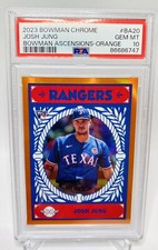 2023 Bowman Chrome JOSH JUNG /25 Orange PSA 10 Gem Mint Rookie Bowman Ascensions