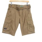 Forclaz Cargo Shorts Size Small Beige Cotton Blend Men's Walking Hiking Preloved