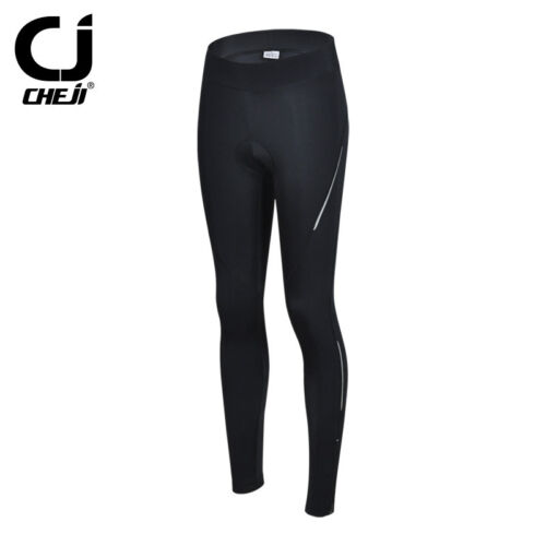 CHEJI Women's Padded Cycling Pants Reflective Bicycle Cycle Long Pants Tights - Picture 1 of 12