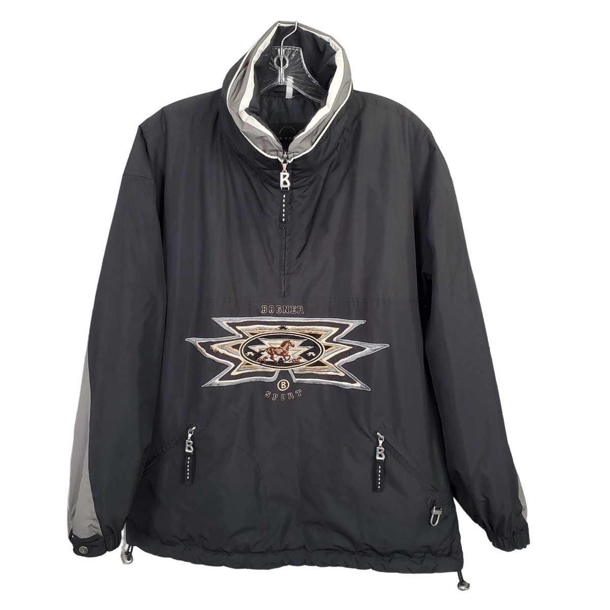 Bogner Sport Sz S Jacket Ski Snowboard Hoodie Horse Aztec