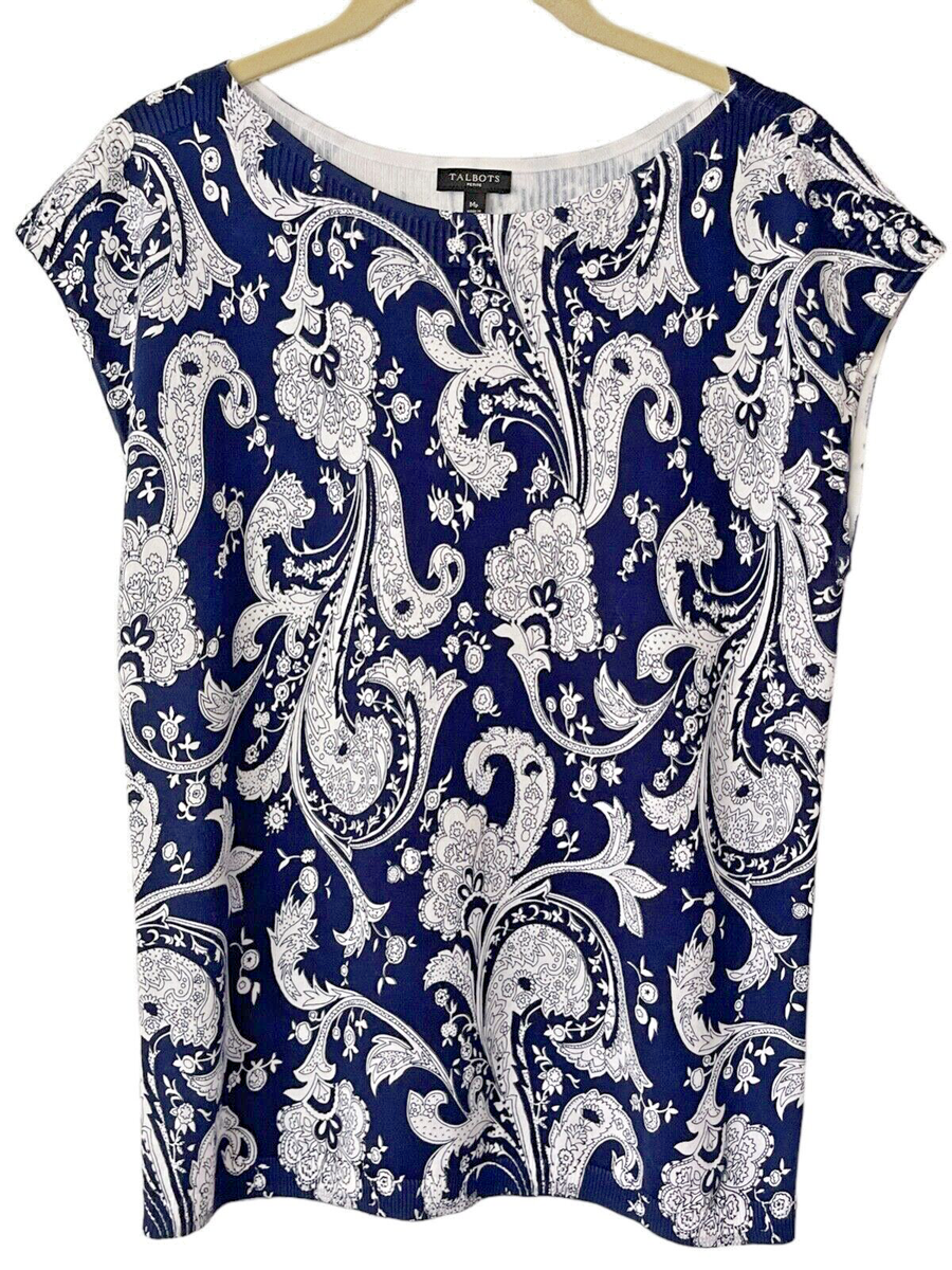 Talbots Plus Petite Blue Sleeveless V-Neck Mini Dress, Size 18W Petite