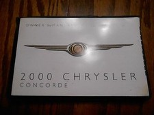 00 Chrysler Concord Owners Operators Manual 2000