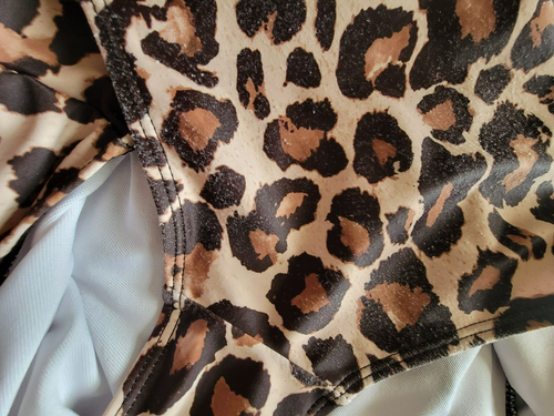 animal print one piece rouched swimsuit padded bra size L/XL Womens - Picture 8 of 8