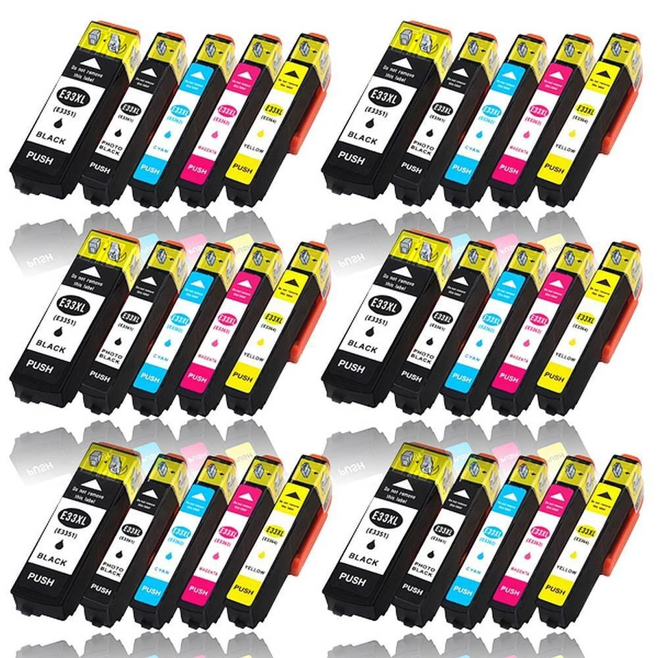 MARKENLOS 30 cartuchos de tinta para impresora Epson Expression Premium XP-830 XP-900 XP-7100