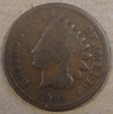1869 Indian Head Cent Cent Nice G