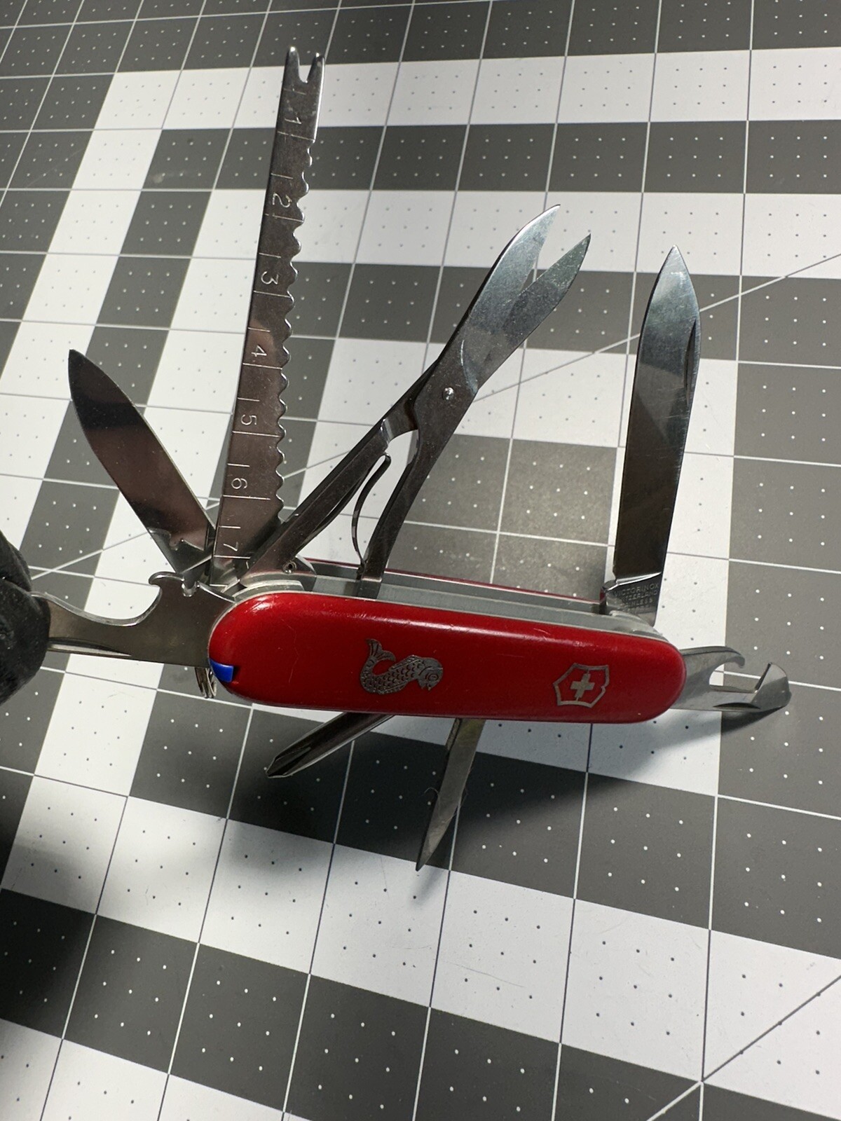 Victorinox Vintage Fisherman Swiss Army Folding Pocket Knife 91MM 7152 