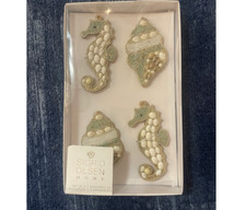 Set of 4 Coastal / Beachy Christmas Ornaments