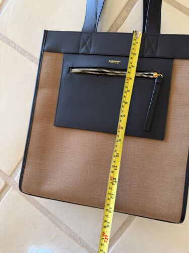 Burberry Tasche 8093452 Camel Stoff und Schwarz Leder - Bild 18 von 19