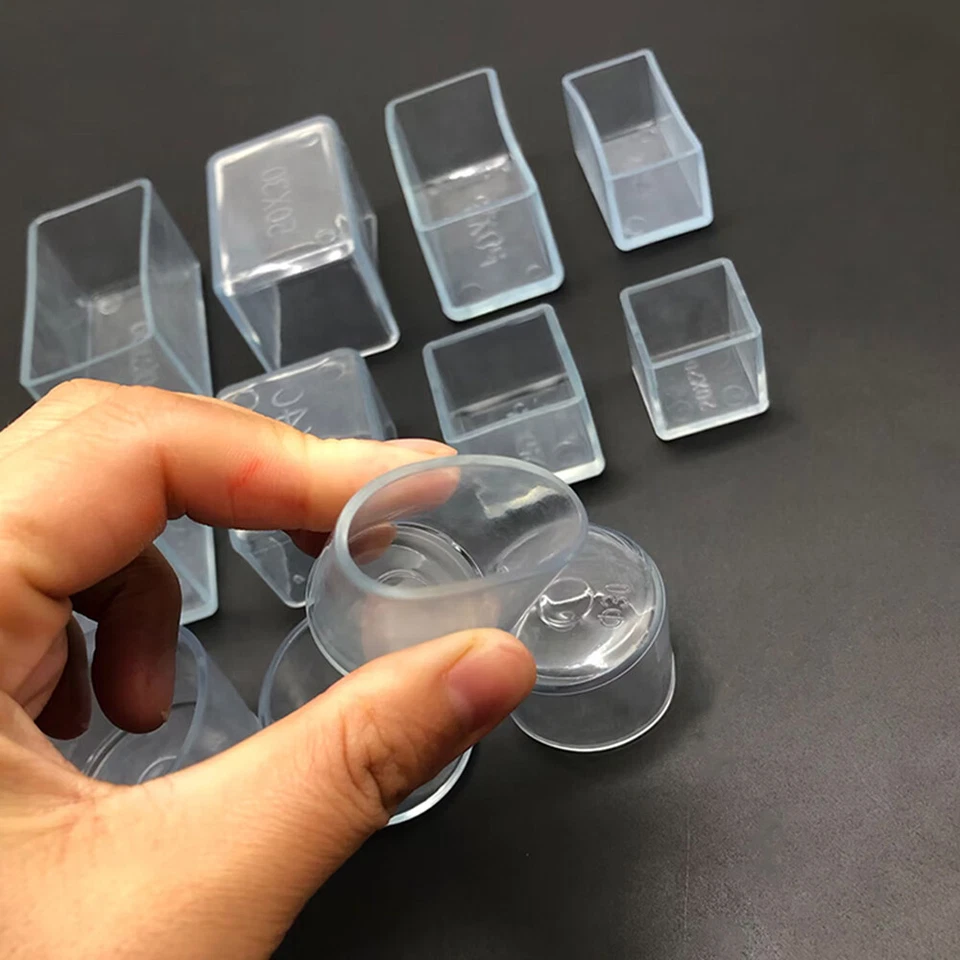 Gummi Stuhlbeinkappen Stuhlbein Füße Pads Bodenschutz Eckig/Rechzeckig/Rund/Oval - Bild 4 von 4