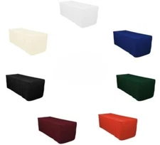 LinentTablecloth 6 ft. Fitted Polyester Tablecloth for Weddings & Tradeshows!