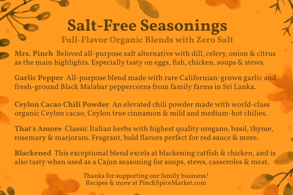 Salt-Free Spice Bundle | Organic Seasonings with ZERO Salt | Heart Healthy - Image 2 of 4