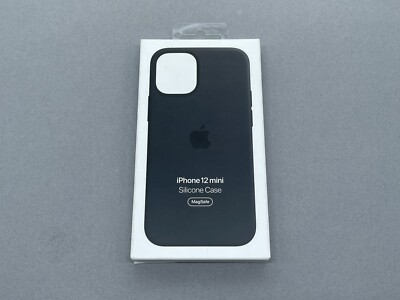 Original Apple Silikon Case mit MagSafe für iPhone 12 mini - Schwarz - Neu Versiegelt
