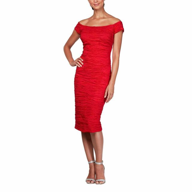 alex evenings red dress
