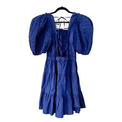 NWT SEA NEW YORK Babydoll Tiered Puff Sleeve Mini Dress Cobalt Blue Sz S | eBay NWT SEA NEW YORK Babydoll Tiered Puff Sleeve Mini Dress Cobalt Blue Sz S | eBay