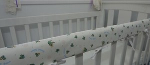 x 1 Cot Rail Cover Navy Crib Teething Pad
