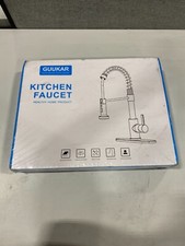 Guukar Black Commercial Spring Pull-Out Kitchen Sink Faucet W/ Pull Down Sprayer