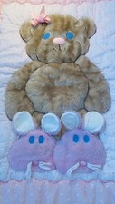 Vintage baby quilted comforter Set The Dream Machine Inc. 1983 Character Design