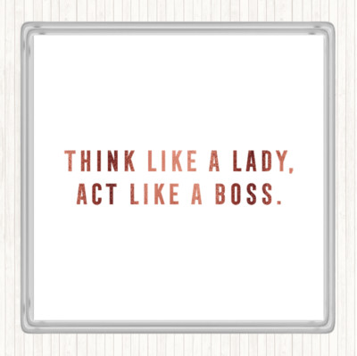Rosegold Act Like A Boss Zitat Getränke Matte Untersetzer