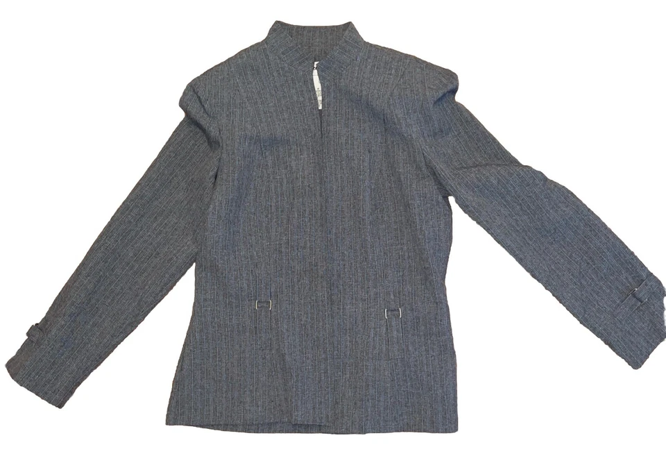 Traje de mujer Perceptions gris a rayas 3 piezas talla 8 Foto 2 de 4