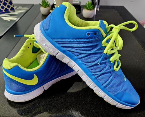 Nike Men's FREE TRAINER 3.0 Shoes  Blue/Volt / White  630856-402 Size. 7 US  - Afbeelding 1 van 10