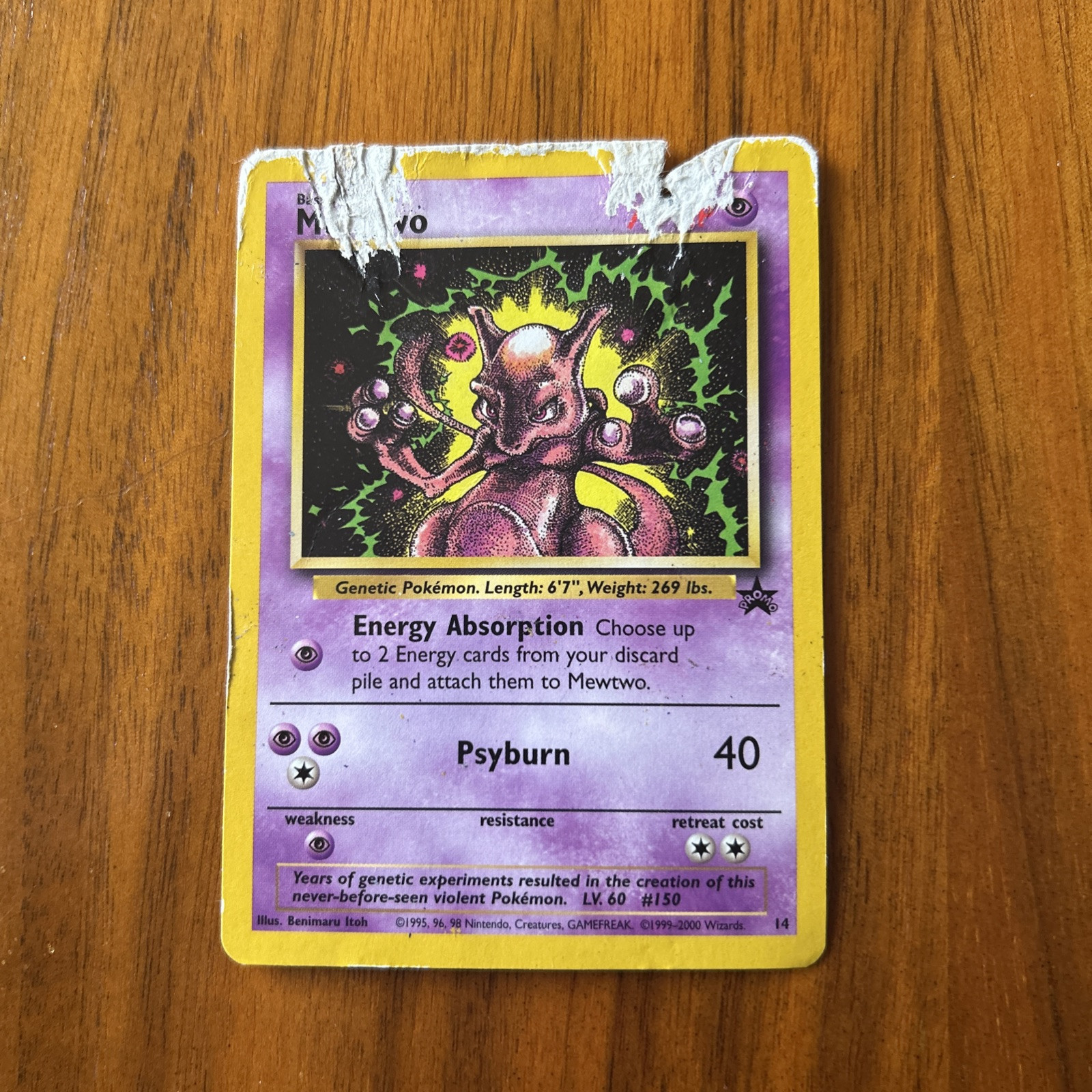 Mewtwo Black Star Promo 英語版 14 Mewtwo Black Star Promo 14 - Pokemon TCG WOTC Promo Vintage 1999