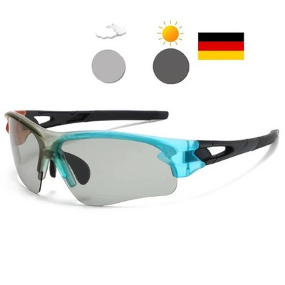 Fahrradbrille Photochrome Laufen Sport Brille Herren Damen selbsttönend
