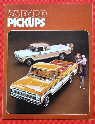 1976 Ford Pickups Verkaufsprospekt US Markt - F100 F150 F250 F350 Wohnmobile Ranger - Bild 1 von 4